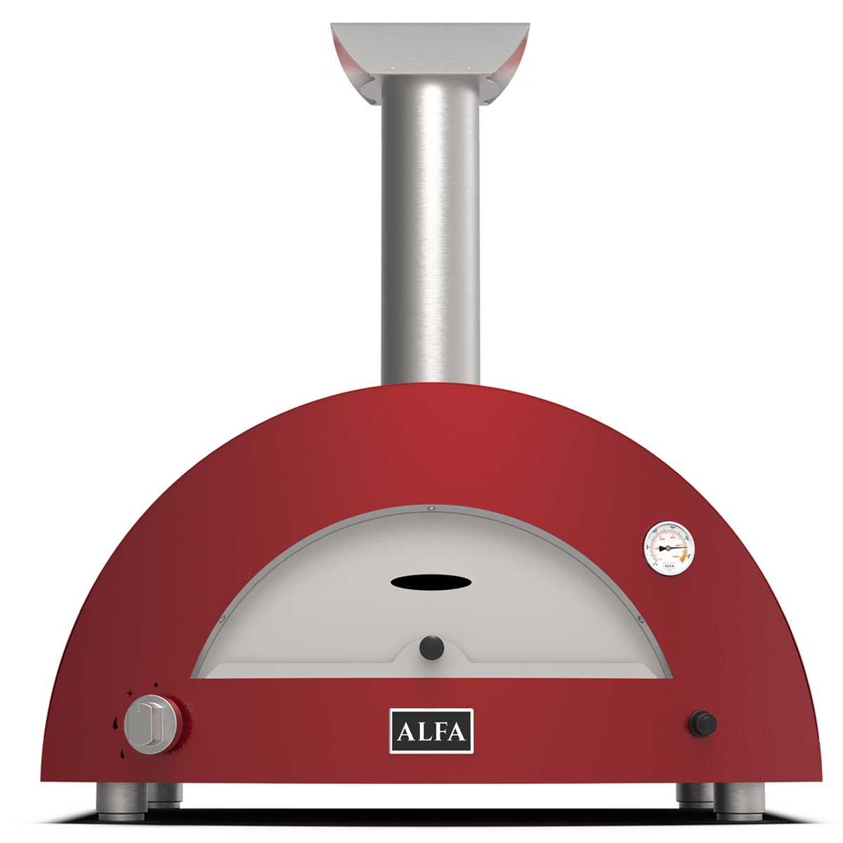 Four Alfa Moderno 2 Pizzas Hybride Rouge