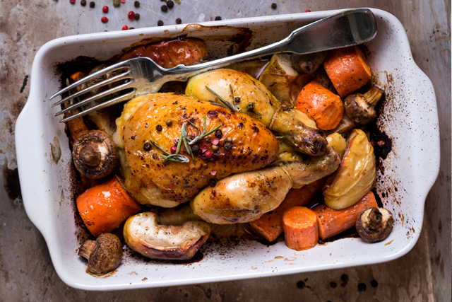 POULET ROTI AUX PETITS LÉGUMES