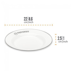 Assiette Petromax blanche 22 cm (vendu par 2)