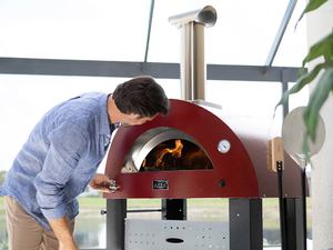 Four Alfa Moderno 2 Pizzas Hybride Rouge