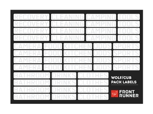 Étiquettes d’organisation de camping Wolf/Cub Pack - de Front Runner