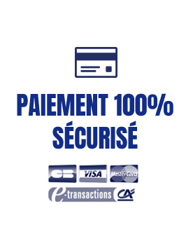 Paiement CB Visa MasterCard 100% sécurisé